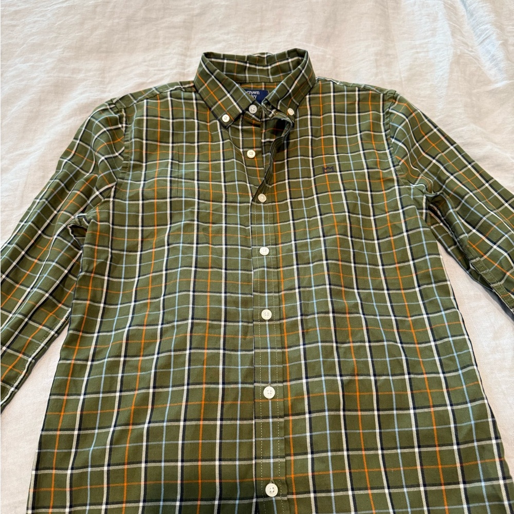 Boys Green Plaid Shirt